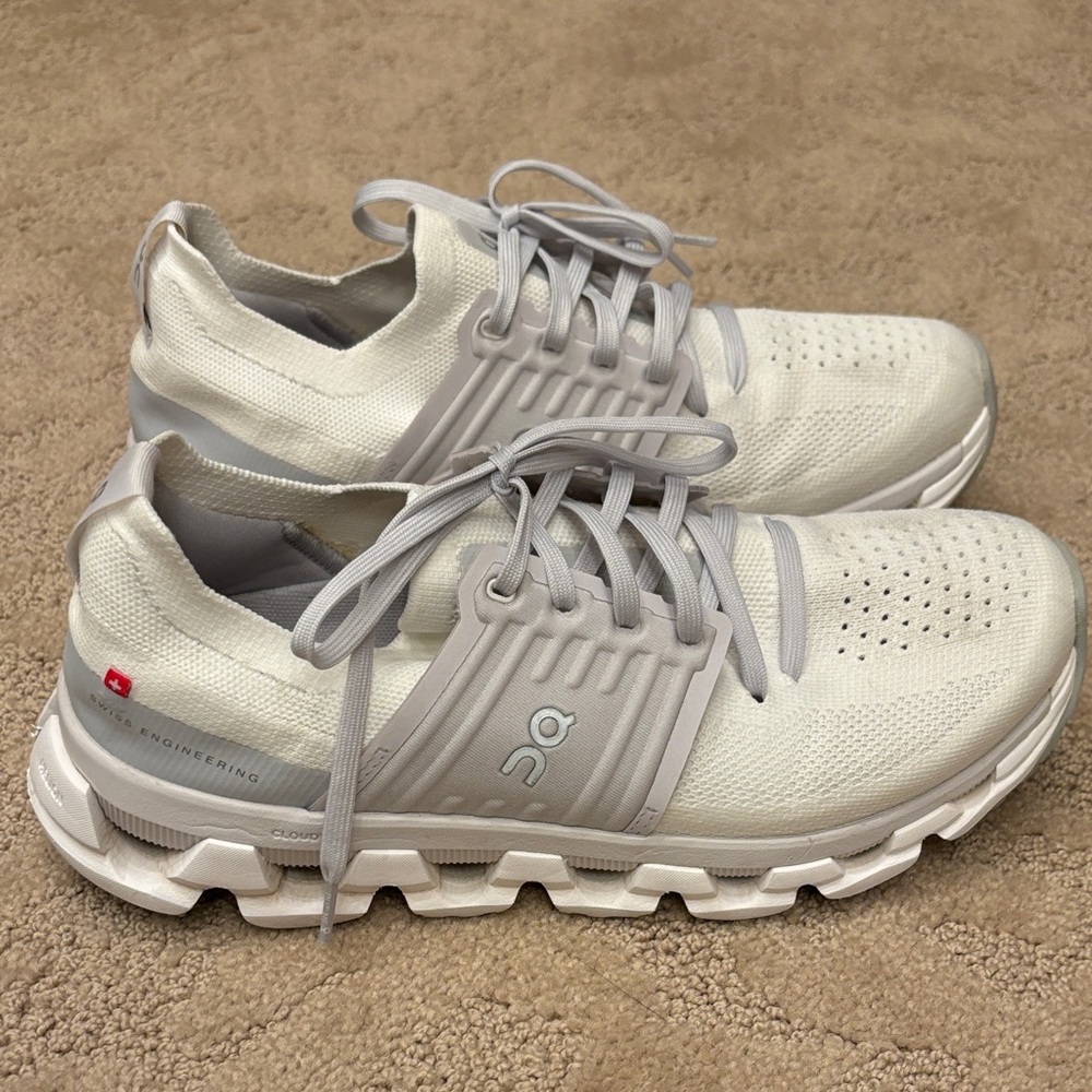 On Running women’s Gray and White Athletic Shoes